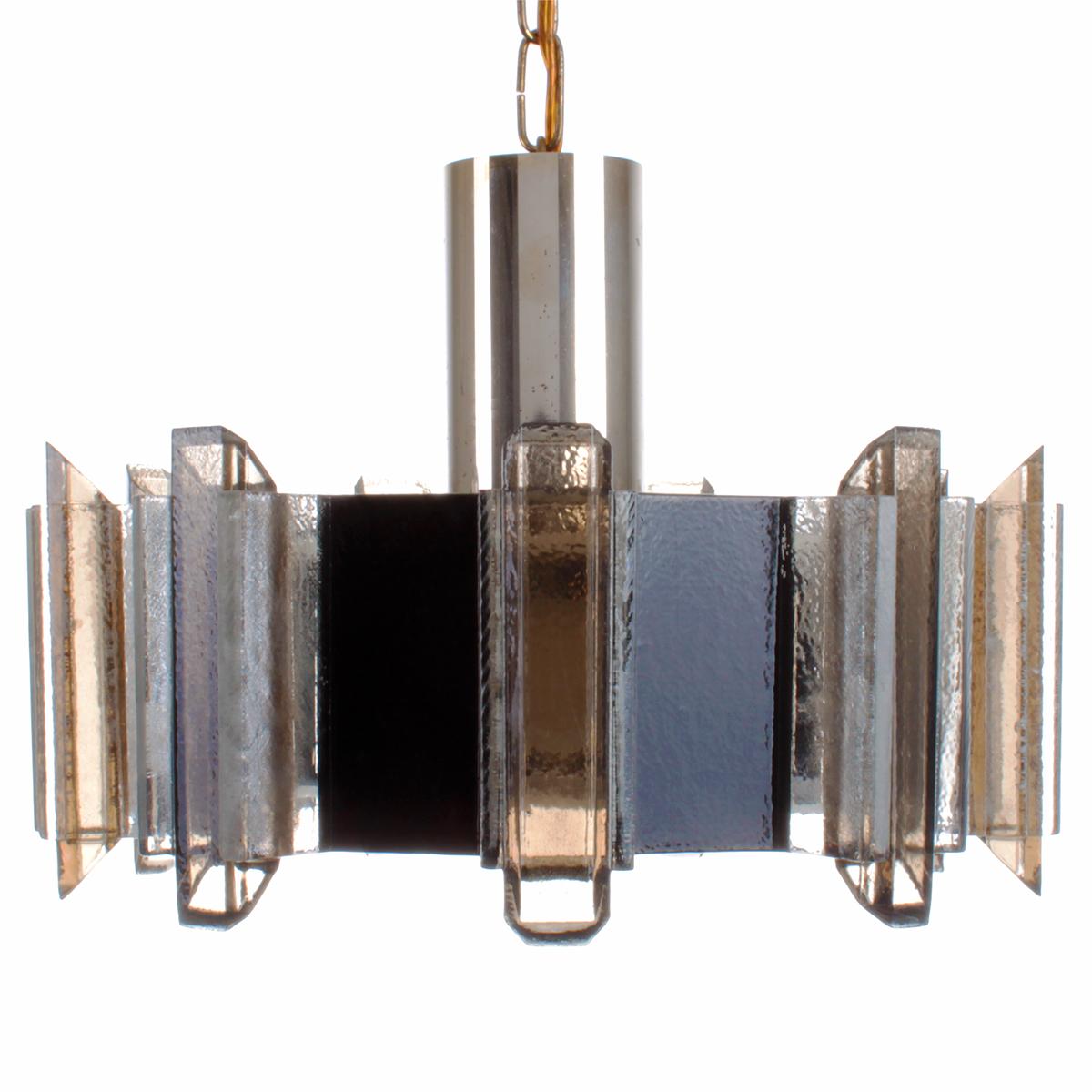 No. 2012A Danish Vintage Brown Plexiglas Pendant by Claus Bolby for CEBO in 1975