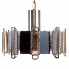 No. 2012A Danish Vintage Brown Plexiglas Pendant by Claus Bolby for CEBO in 1975