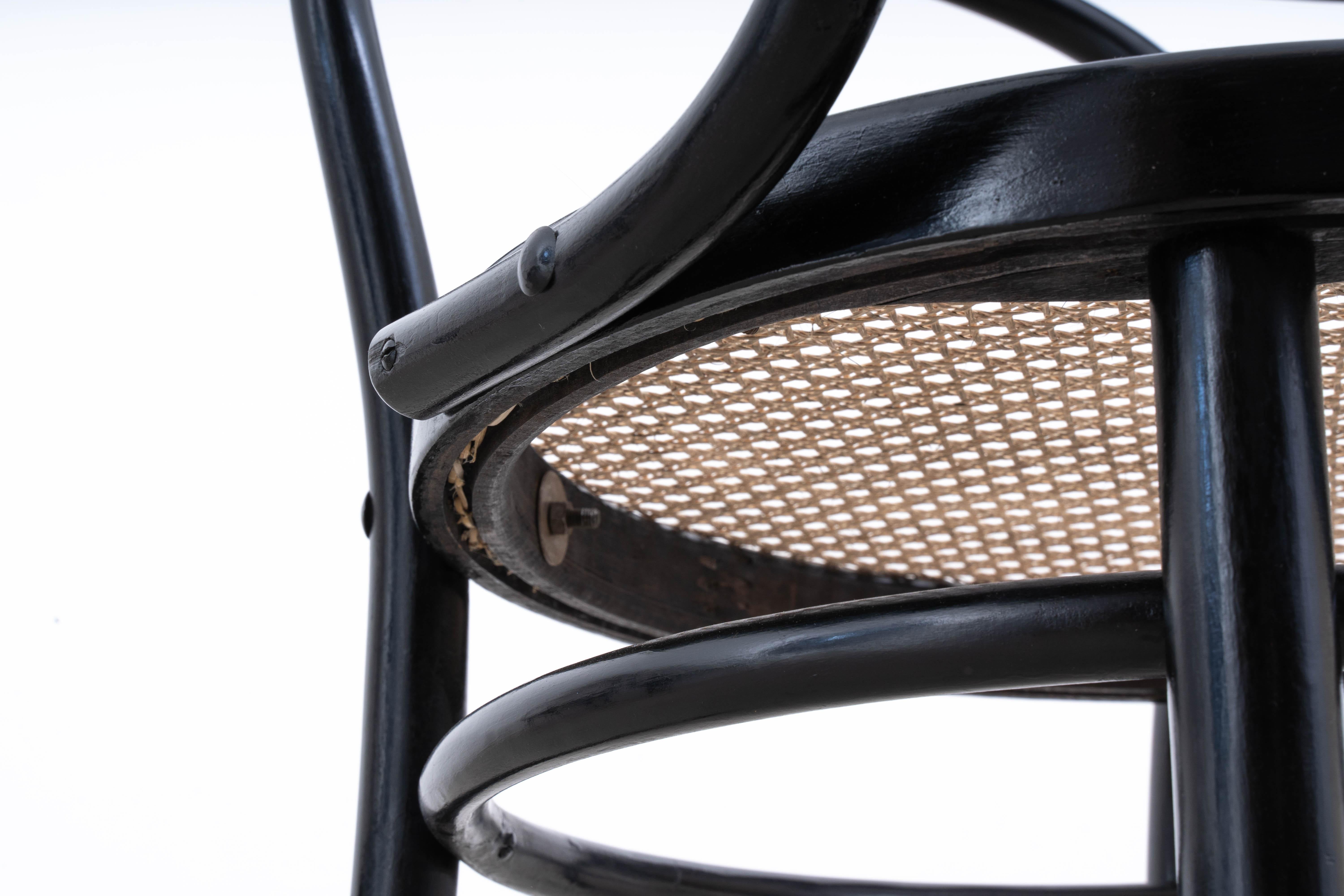 Reed No. 209 Armchairs in Beech by Michael Thonet for Thonet, 1890s, Set of 4