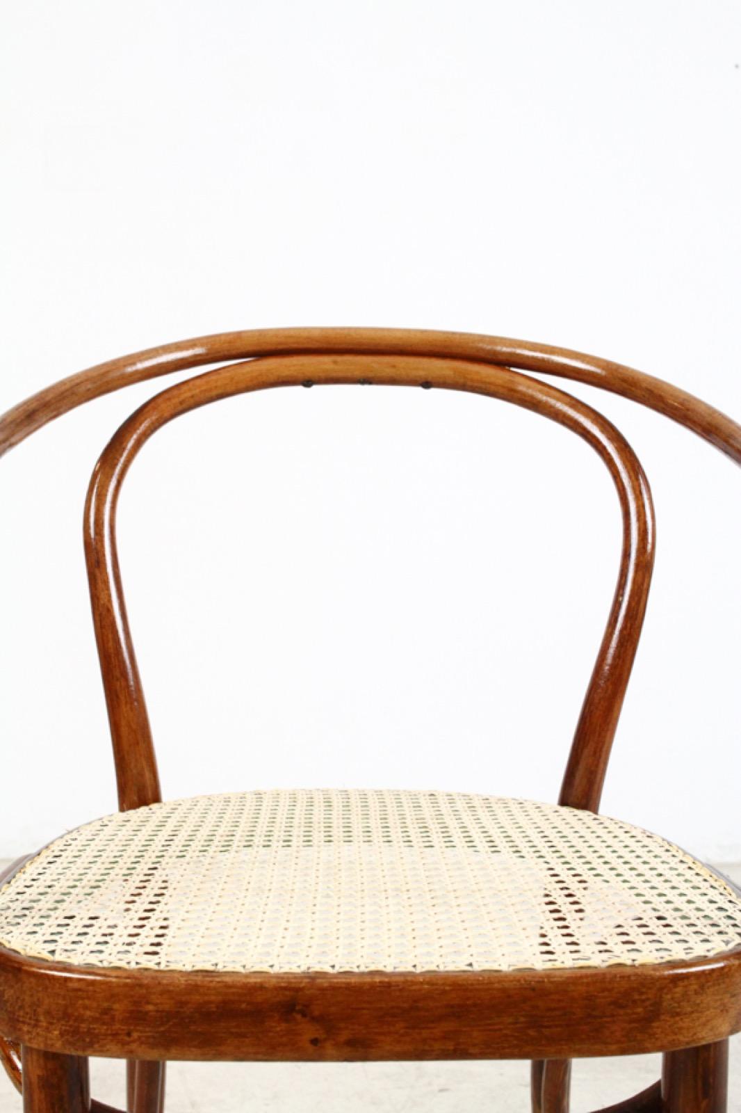 Cane No. 209 Vienna Bentwood Armchair by August Thonet for Thonet For Sale