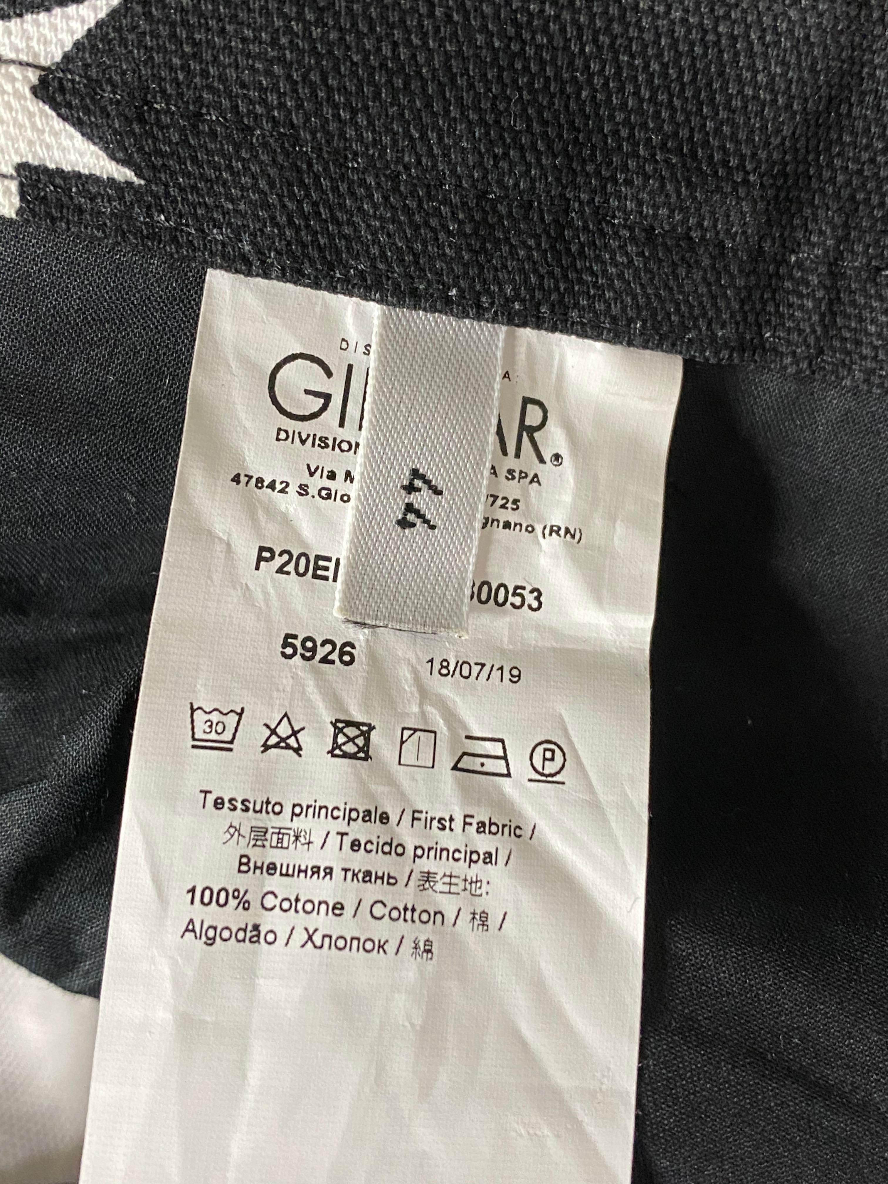 Pantalon étoilé en coton noir et blanc N° 21, taille 44 en vente 3