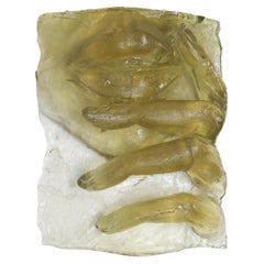 No. 23 In Sun - Female's Mouth and Hand Art Sculpture in Resin