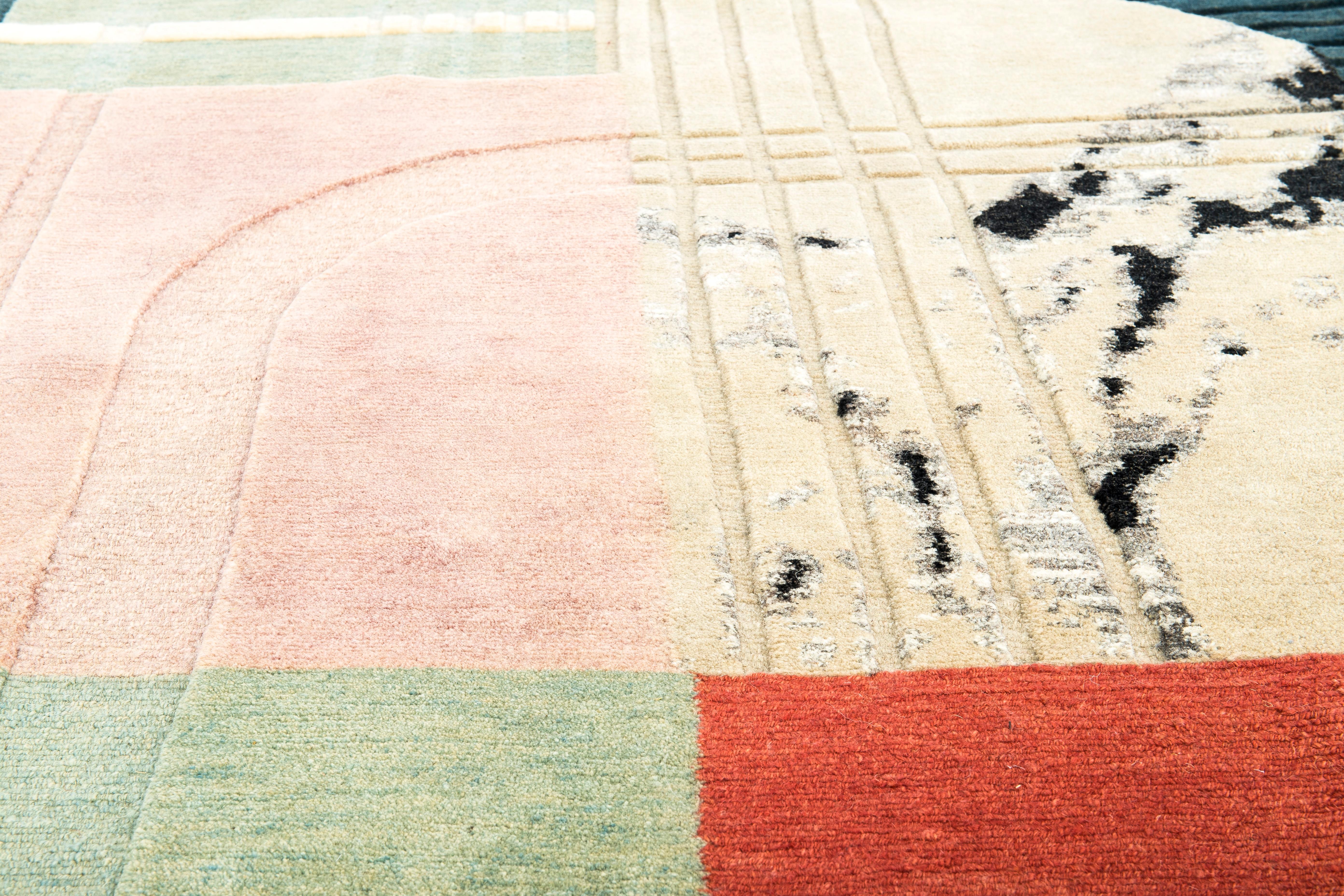 XXIe siècle et contemporain Tapis Medley noué à la main n° 256 de Lyk Carpet en vente