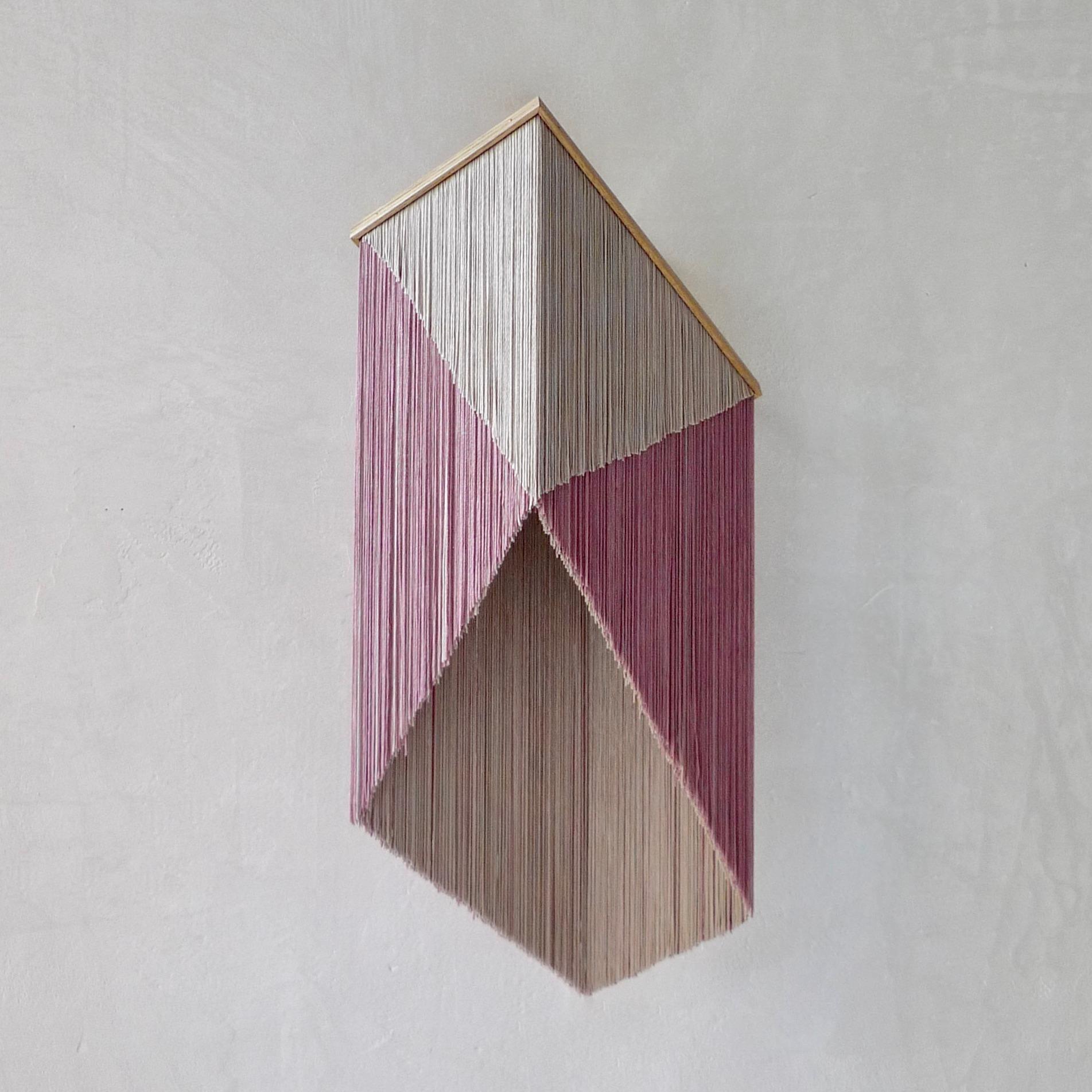 Nº 28 Aplique Rectángulo Multi Geométrico Beige Rosa Viejo by Sander Bottinga Holandés en venta