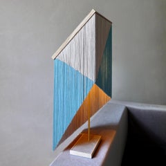 No.29 B Petrol Green-Blue Beige Small Lampada da tavolo contemporanea di Sander Bottinga