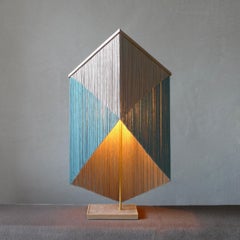 N. 29 D Blue Beige Multi Geometric Square Table Lamp di Sander Bottiga