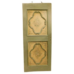 Antique No. 3 interior doors, in richly painted wood, single-leaf, Italy