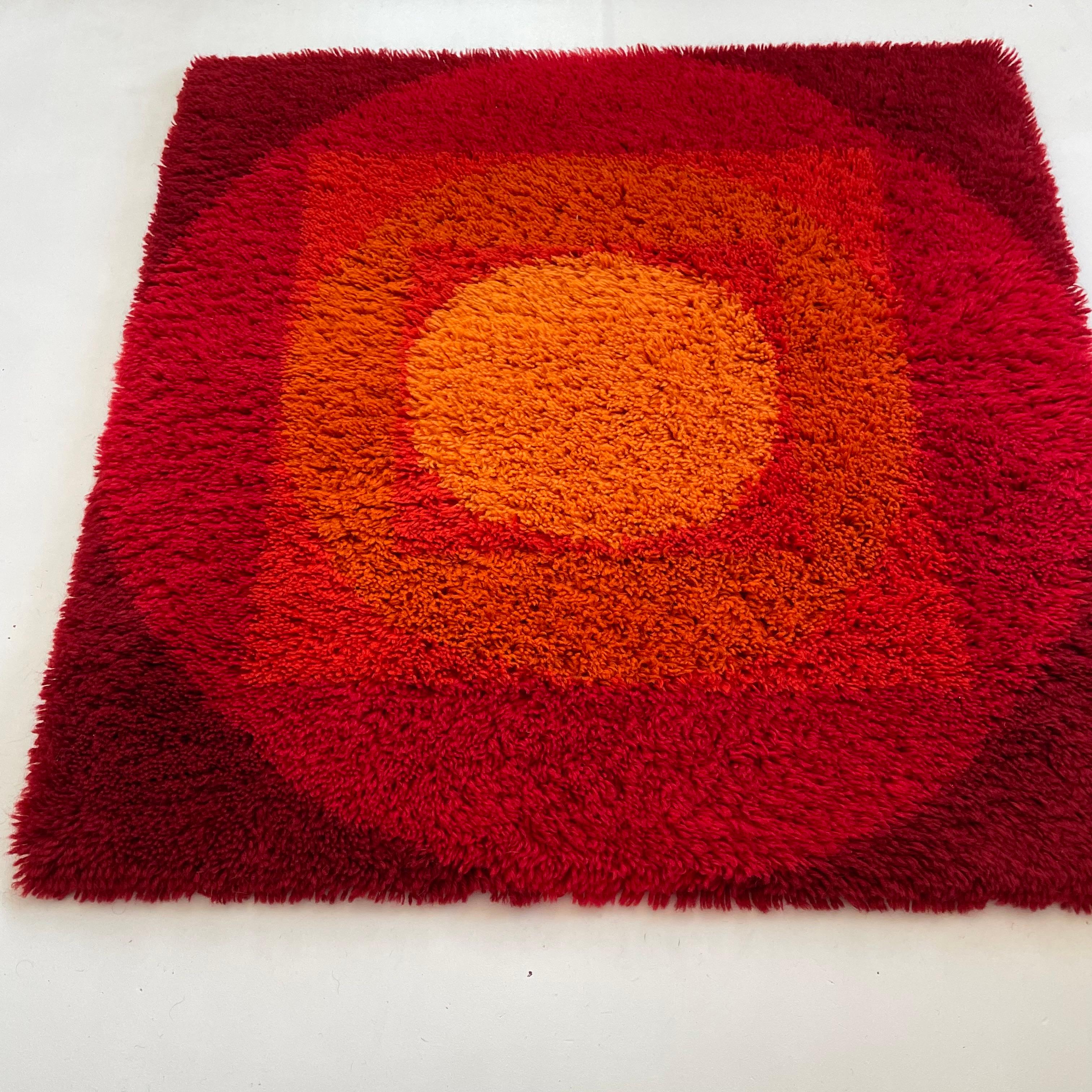No 3 Varia Set POP ART Wall Rug by VERNER PANTON attrib for Vorwerk Germany 1970 For Sale 4