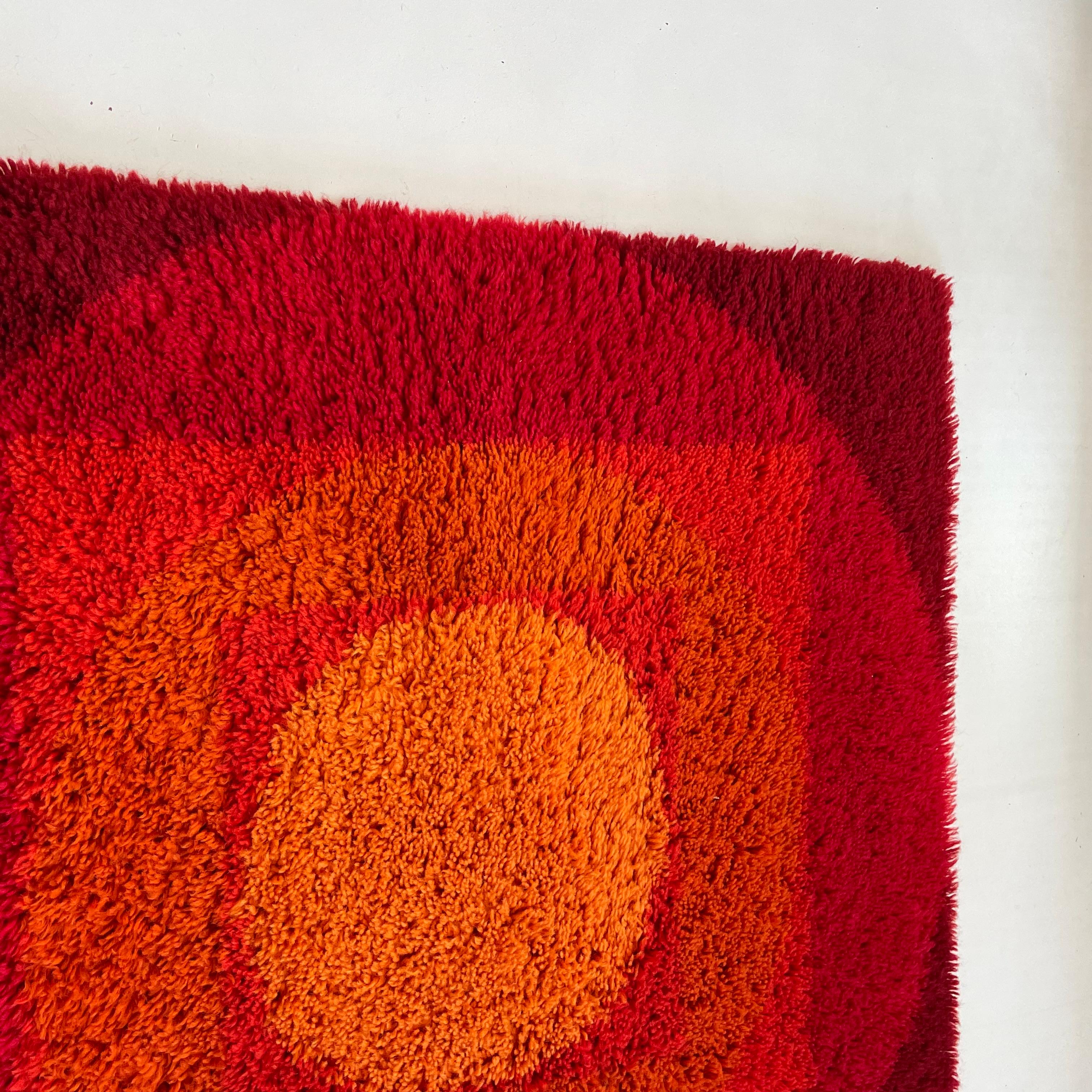 Wool No 3 Varia Set POP ART Wall Rug by VERNER PANTON attrib for Vorwerk Germany 1970 For Sale