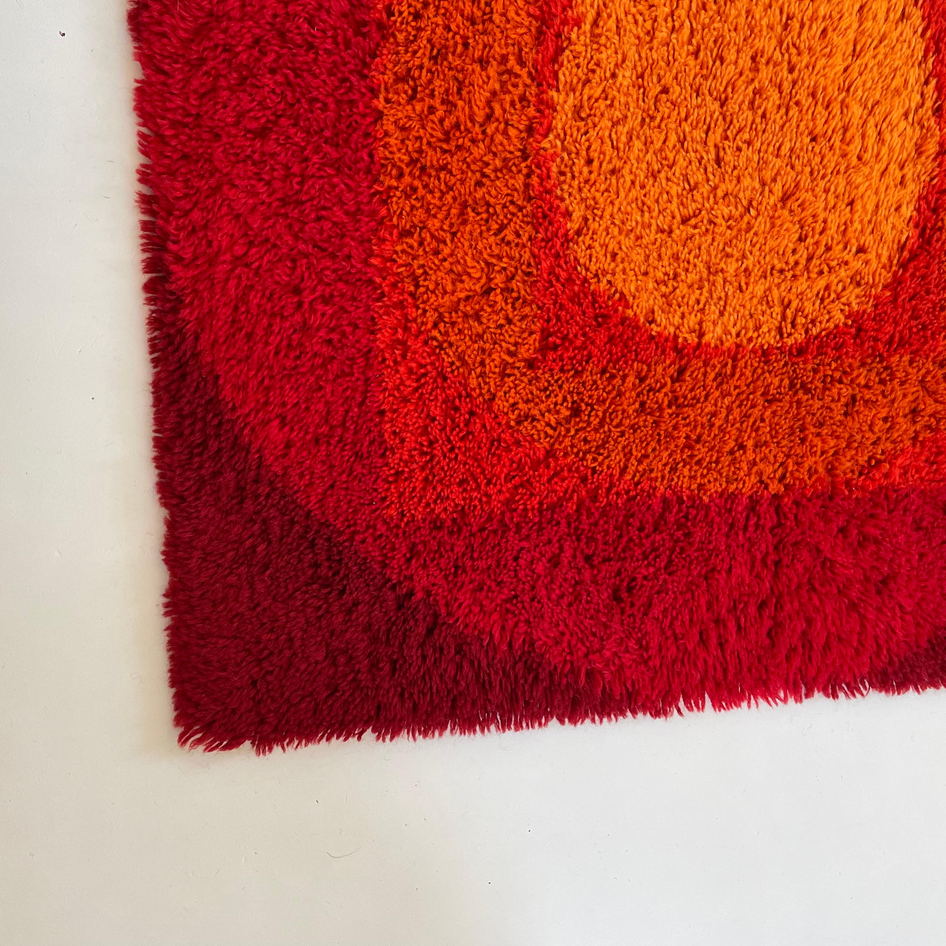 No 3 Varia Set POP ART Wall Rug by VERNER PANTON attrib for Vorwerk Germany 1970 For Sale 2