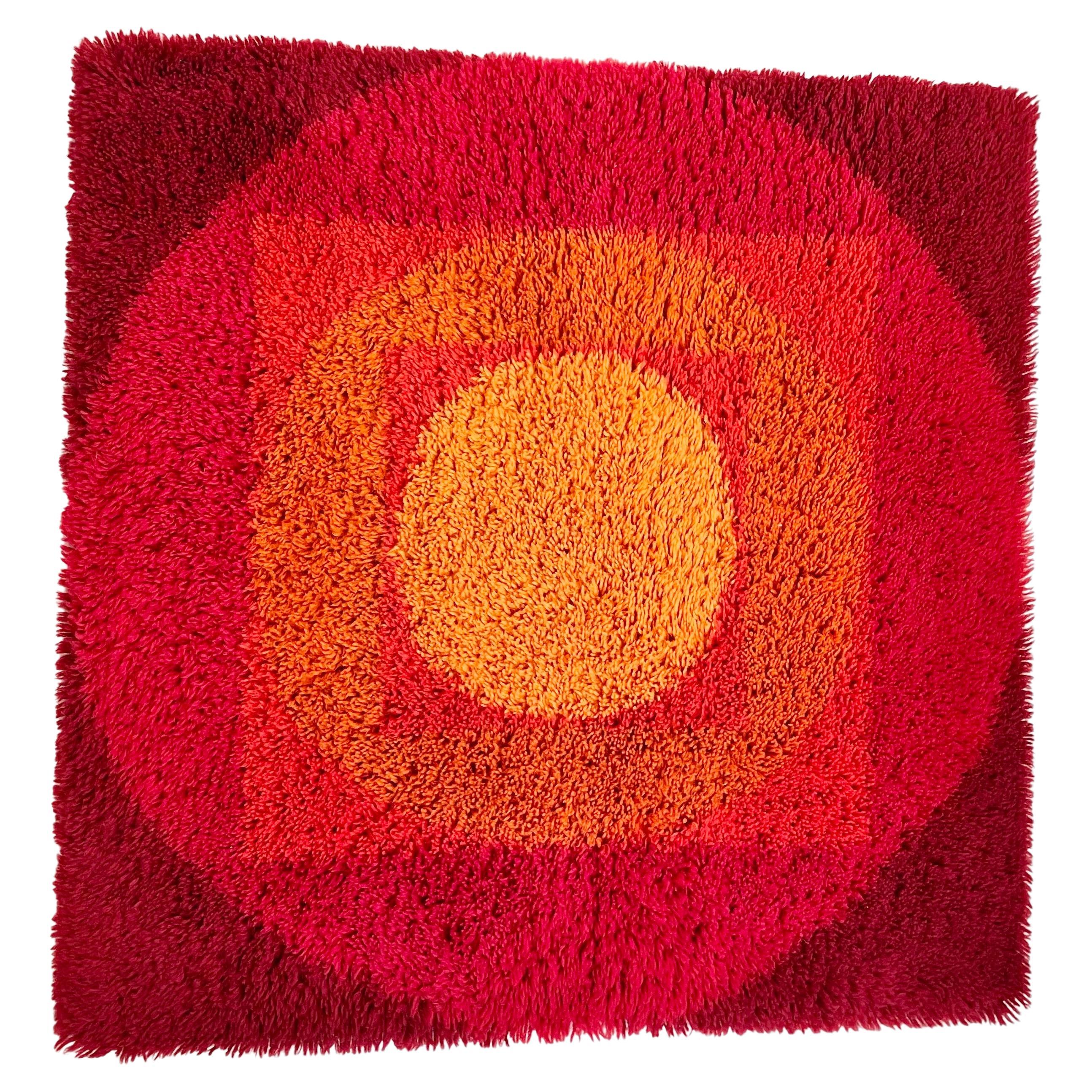 Tapis mural POP ART n° 3 Varia set de VERNER PANTON attribué à Vorwerk Allemagne 1970