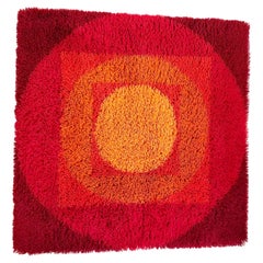 No 3 Varia Set POP ART Wall Rug by VERNER PANTON attrib for Vorwerk Germany 1970