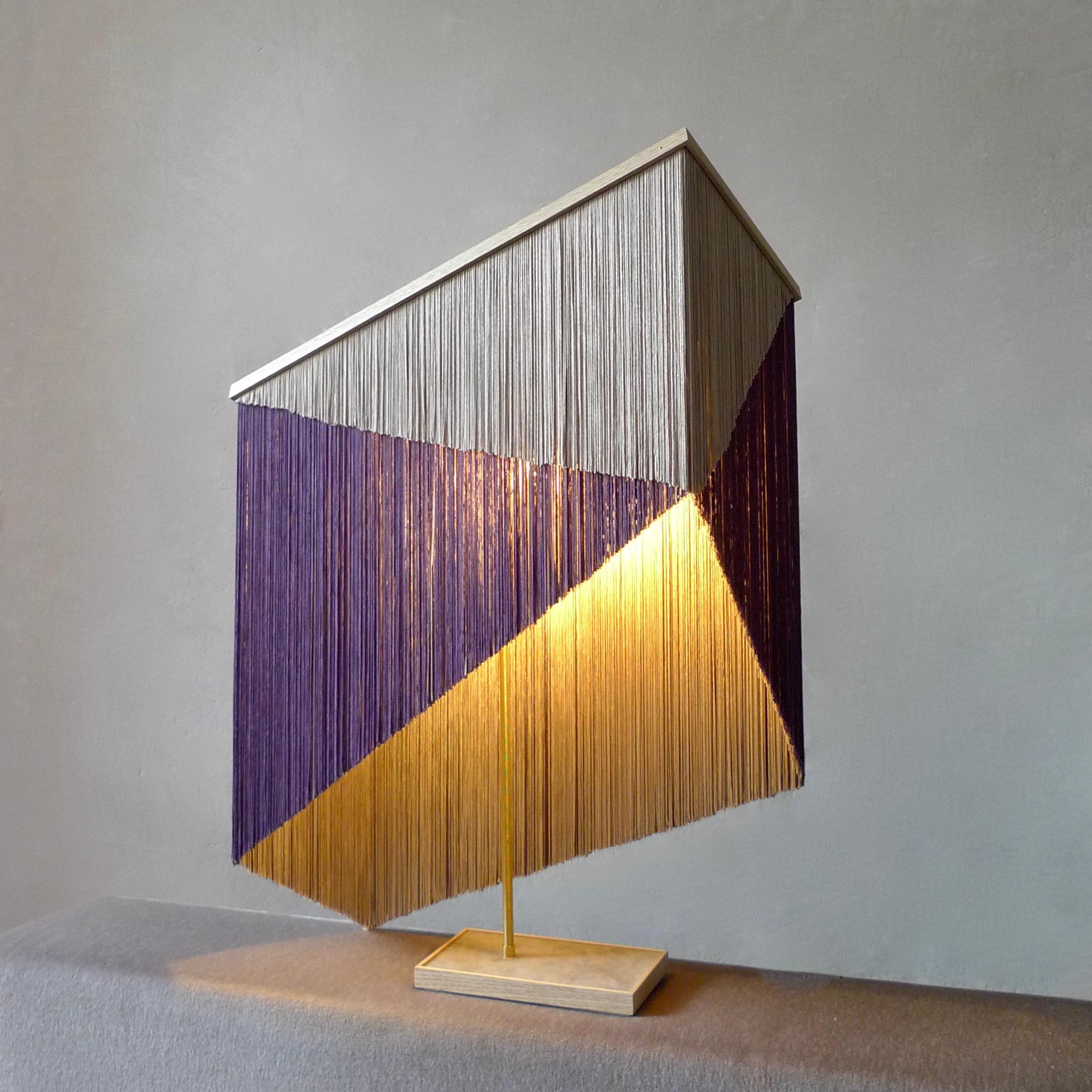 No. 30 Purple - Beige Multi Geometric Rectangle Table Lamp by Sander Bottinga en vente 1