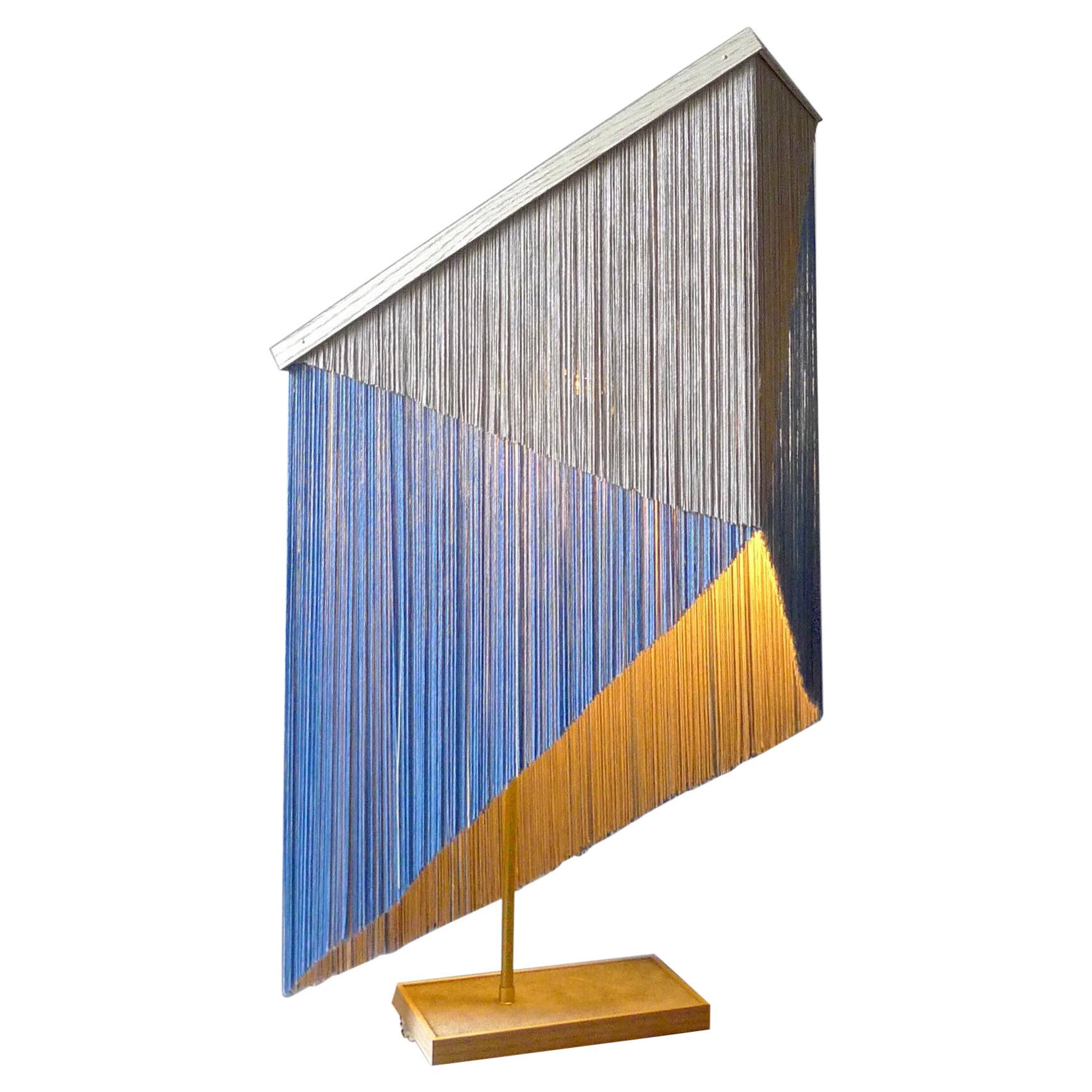 Mehrgeometrische rechteckige Tischlampe Nr. 30 Blau - Beige Multi Geometric von Sander Bottinga