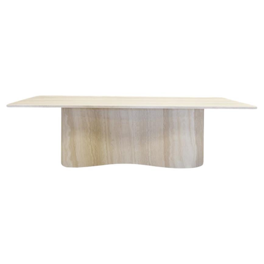 Nº 301 Travertine Dining Table by Amee Allsop For Sale