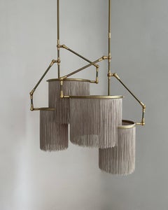 Nr. 31 G Natural Linen Uni Dark Beige Contemporary Pendelleuchte Sander Bottinga