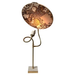 No. 32 lampe de table un cercle brodée à la main en marbre par Sander Bottinga