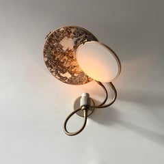 No.33 2 Circles Handcrafted Marble-Like Embroidered Wall Lamp by Sander Bottinga
