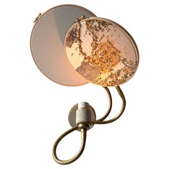 No.33 2 Circles Handcrafted Marble-Like Embroidered Wall Lamp by Sander Bottinga