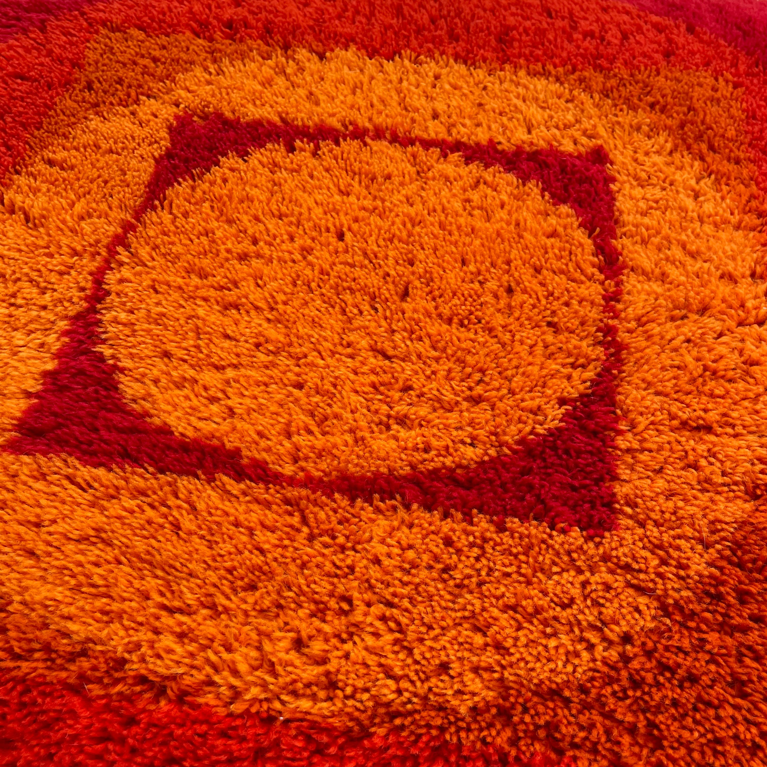 No 4 Varia Set POP ART Wall Rug by VERNER PANTON attrib for Vorwerk Germany 1970 For Sale 8