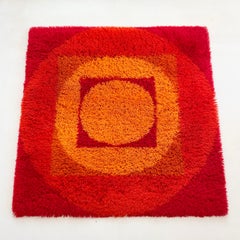 No 4 Varia Set POP ART Wall Rug by VERNER PANTON attrib for Vorwerk Germany 1970