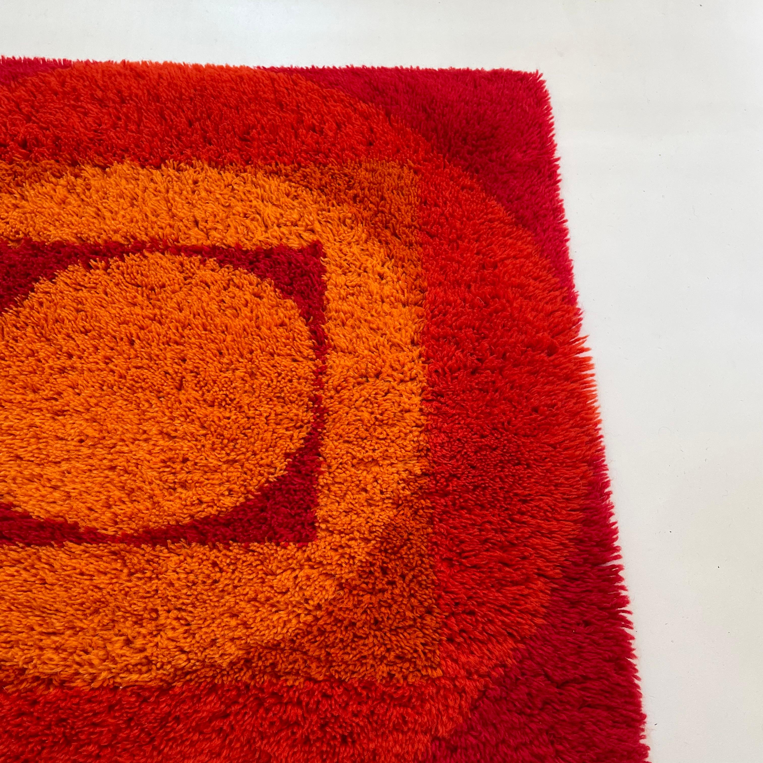 Wool No 4 Varia Set POP ART Wall Rug by VERNER PANTON attrib for Vorwerk Germany 1970 For Sale