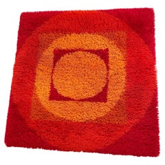 Tapis mural POP ART n° 4 Varia Set de VERNER PANTON attribué à Vorwerk Allemagne 1970