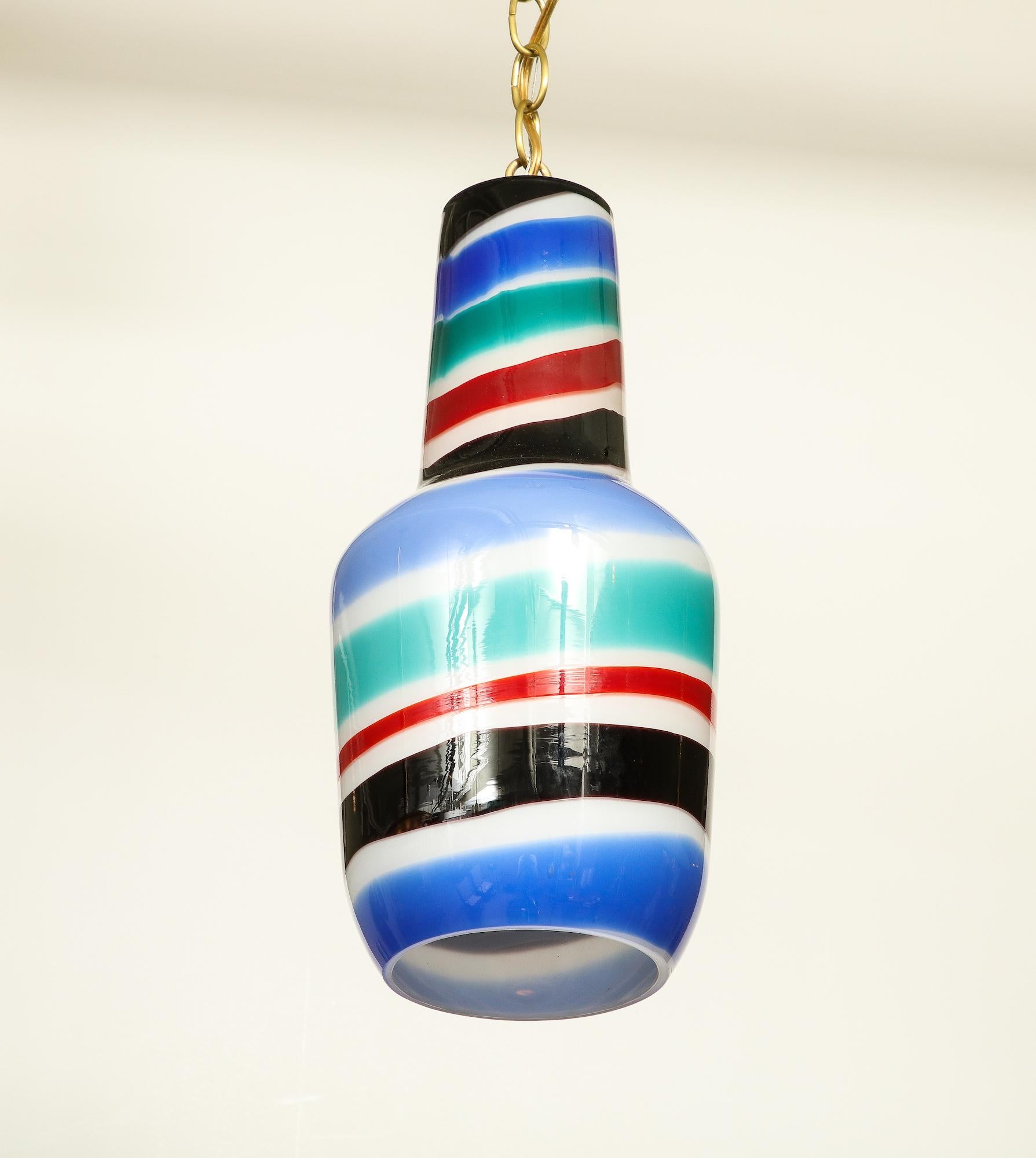 Hand-Crafted No. 4029 Pendant by Massimo Vignelli for Venini For Sale