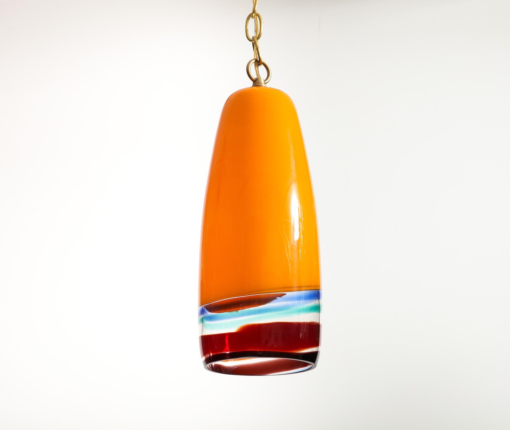 Mid-Century Modern Lampe à suspension n° 4035 de Massimo Vignelli pour Venini en vente