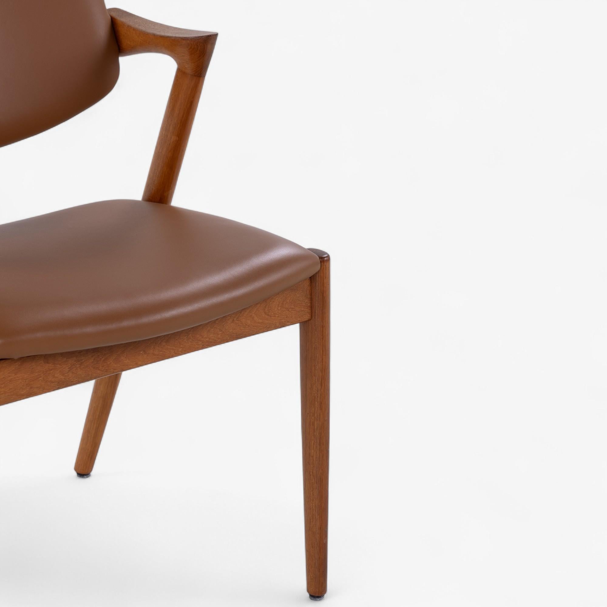 20th Century NO 42 - Set of 6 dining chairs in teak by Niels O. Møller For Sale