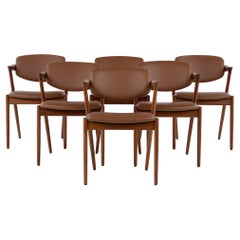 NO 42 - Set of 6 dining chairs in teak by Niels O. Møller