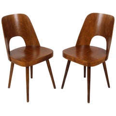 No. 515 Wooden Chairs by Oswald Haerdtl for TON, 1950s, Set of Two