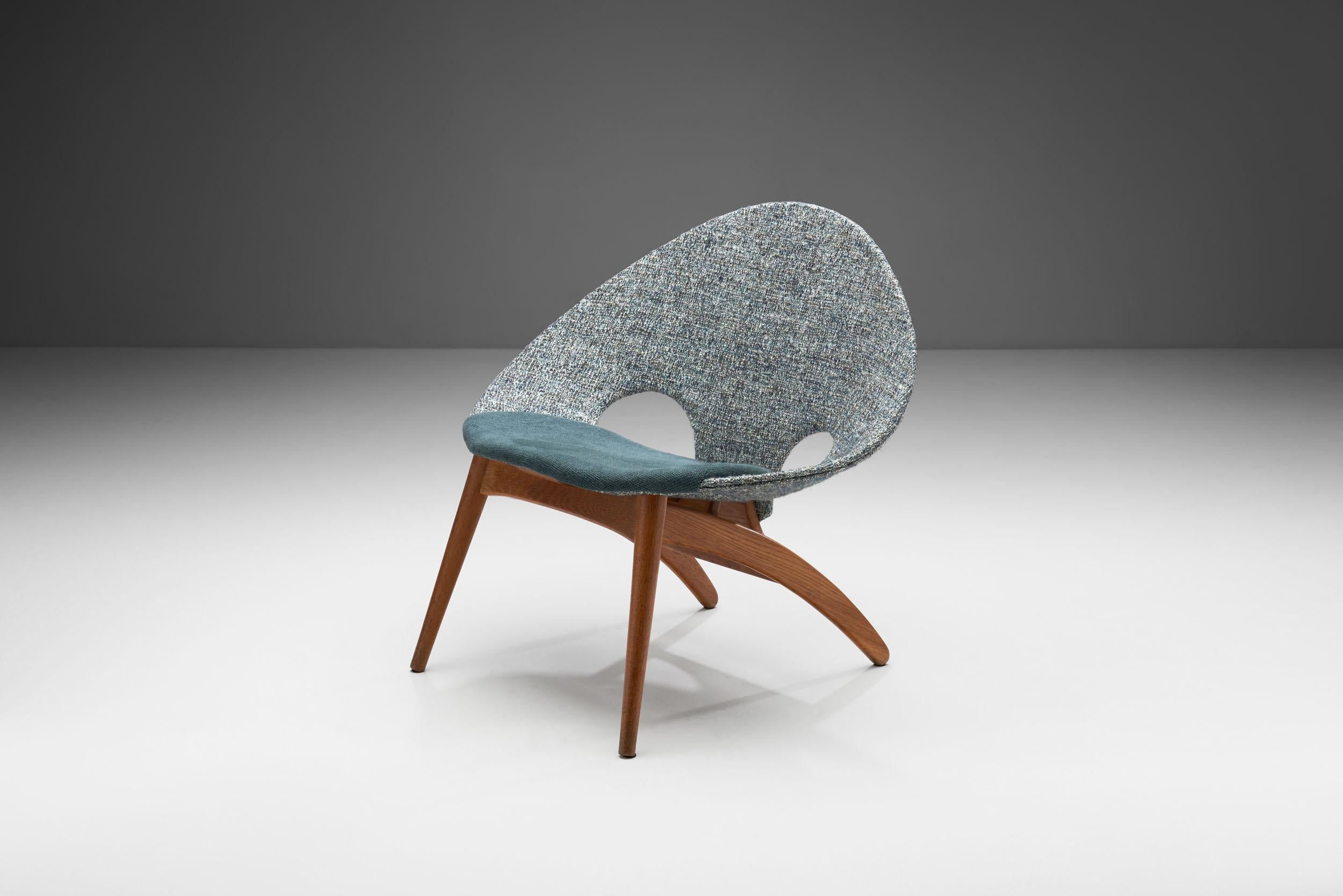 Danish “No. 55” Lounge Chair by Arne Hovmand-Olsen, Denmark, 1955 For Sale