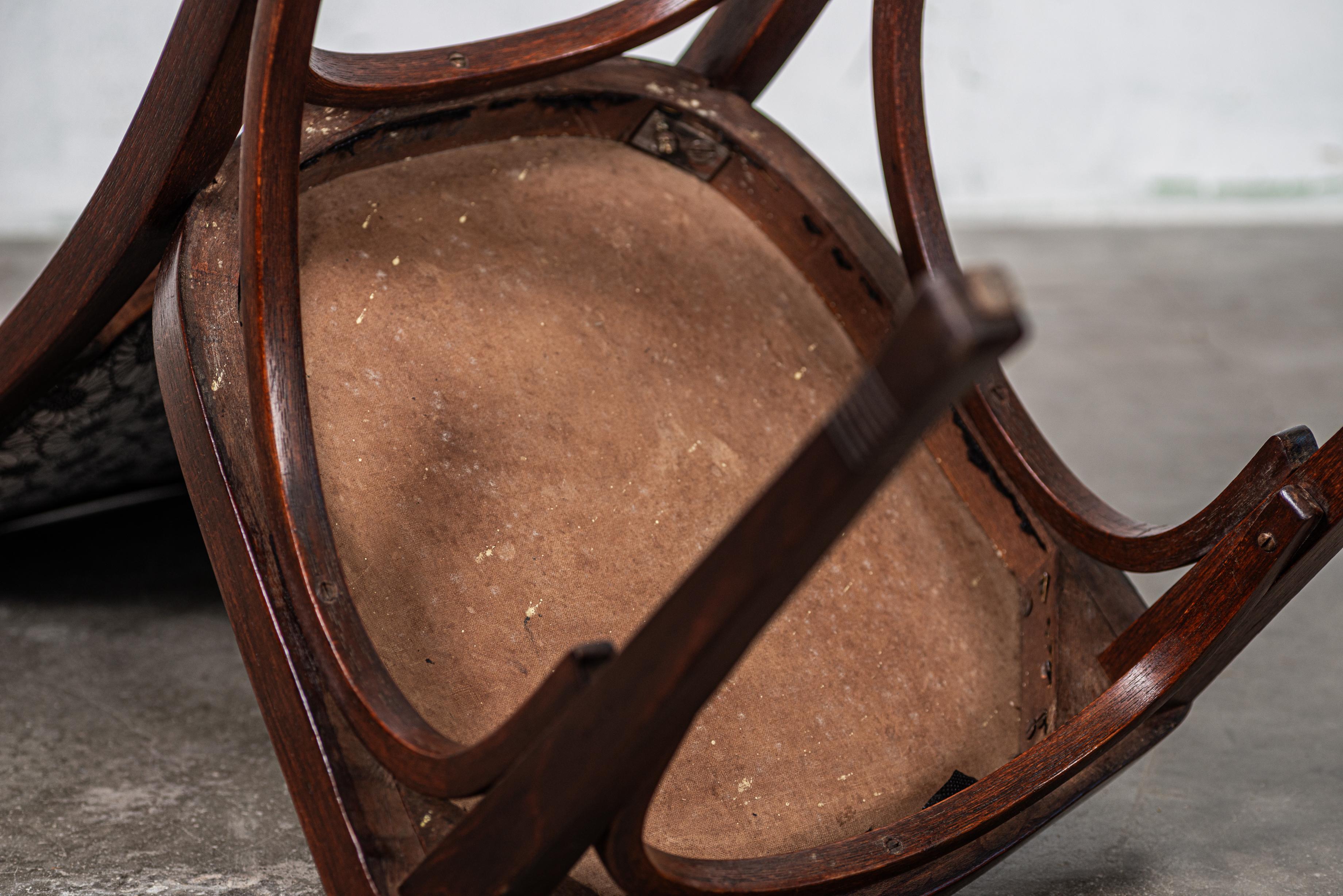 No. 715 Chaises Par Gustav Siegel, exécuté par J&J Kohn Vienne en 1901 en vente 9