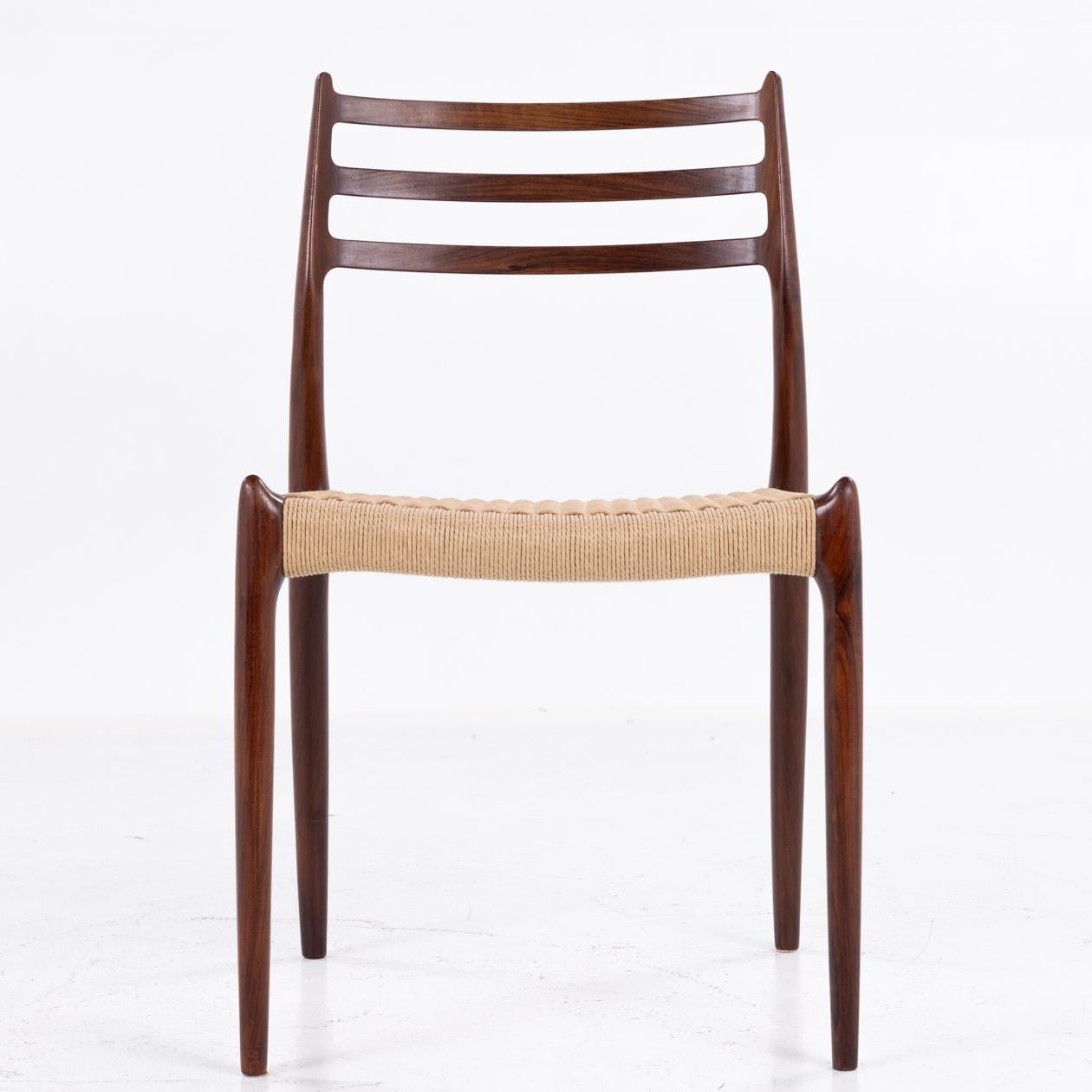 Mid-Century Modern NO 78 - Set of 6 dining chairs in solid rosewood