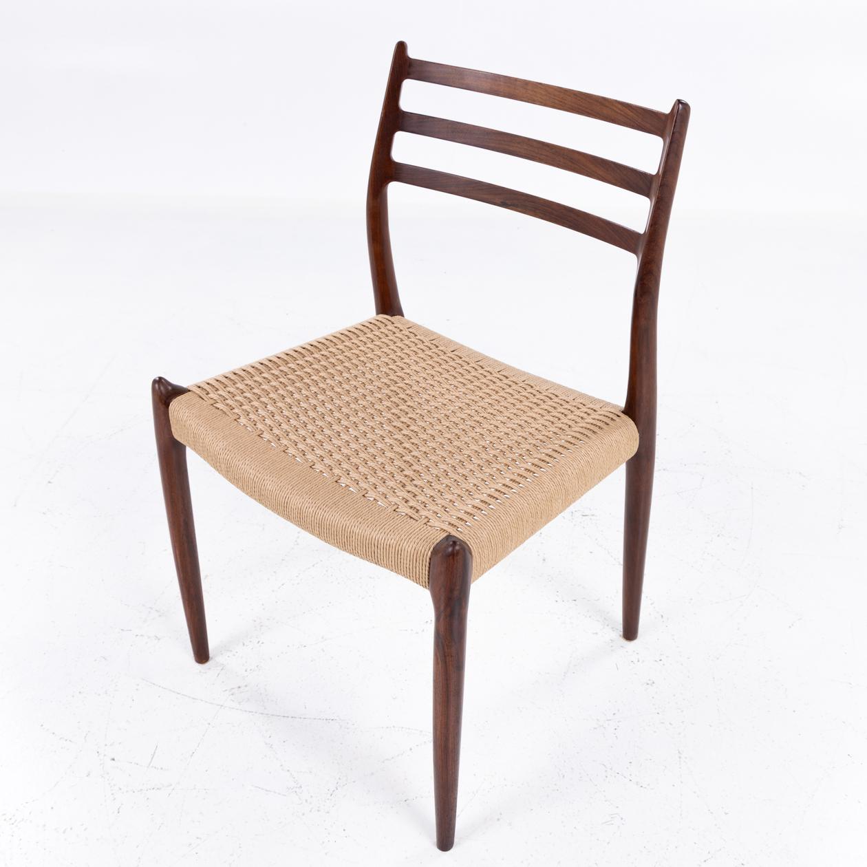 20th Century NO 78 - Set of 6 dining chairs in solid rosewood