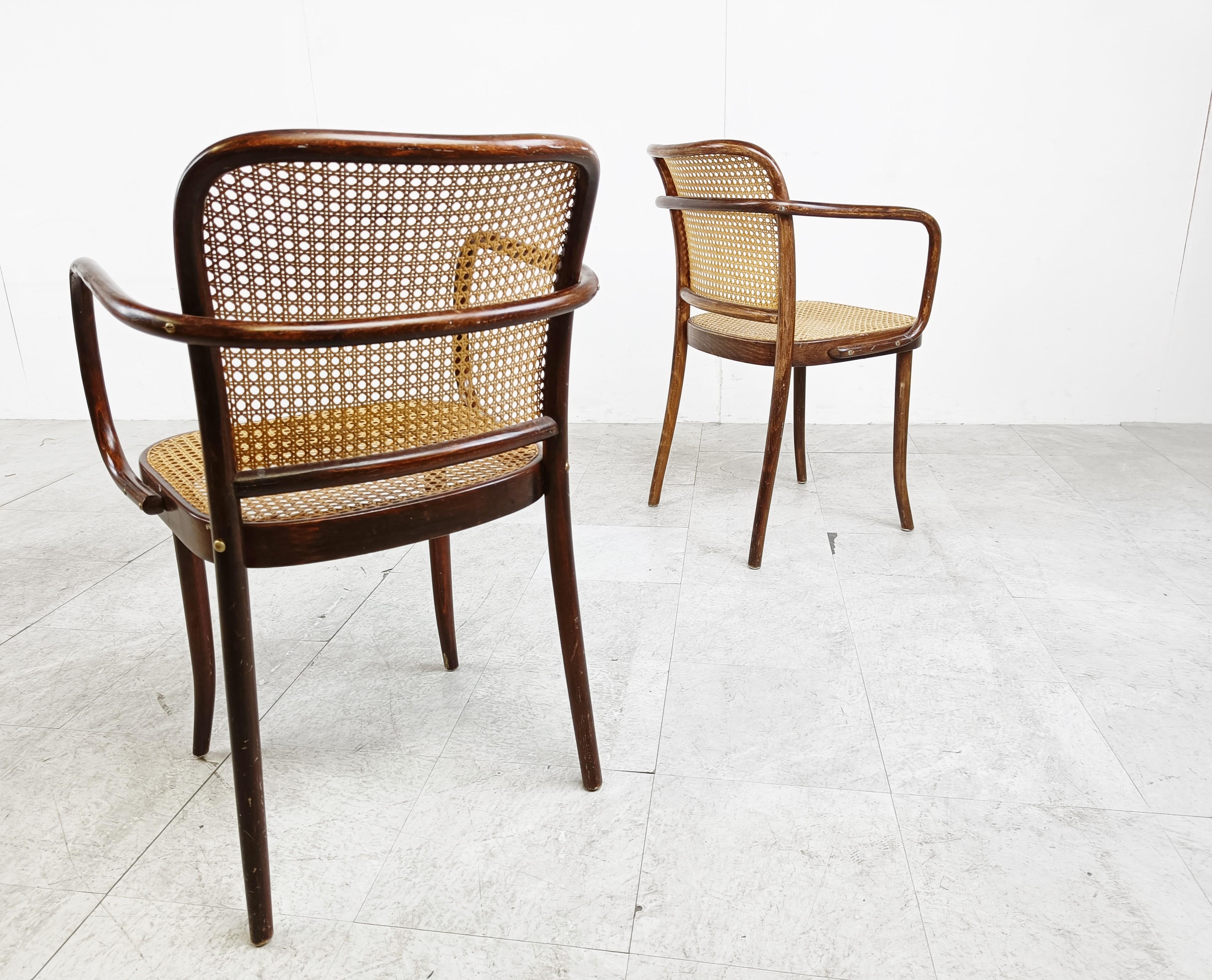 No. 811 Prague Chairs by Josef Hoffmann for Ligna, 1970s, Set of 4 4