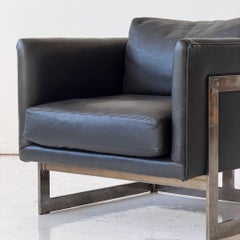 No. 989 T-Back Cube Lounge Chair by Milo Baughman for Thayer Coggin
