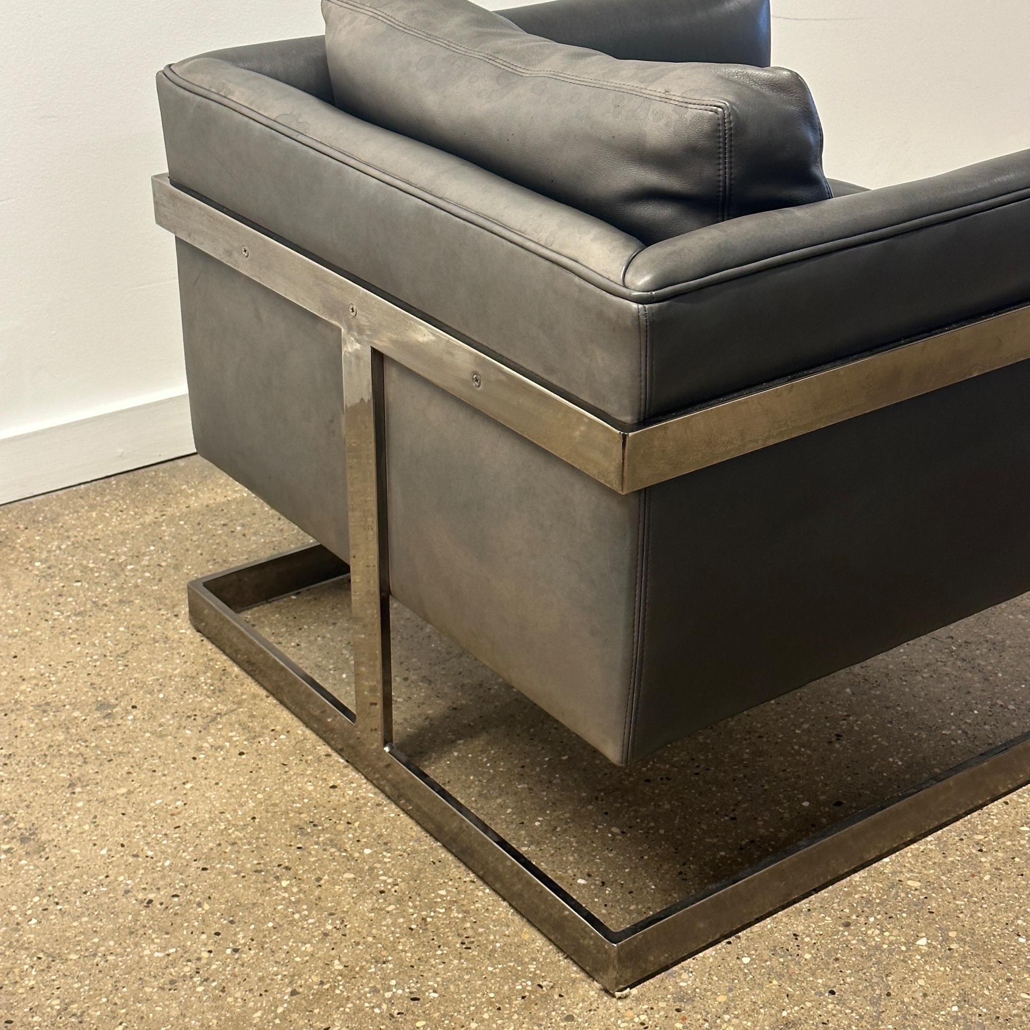 Nº 989 Silla T-Back Cube Lounge de Milo Baughman para Thayer Coggin en venta 2