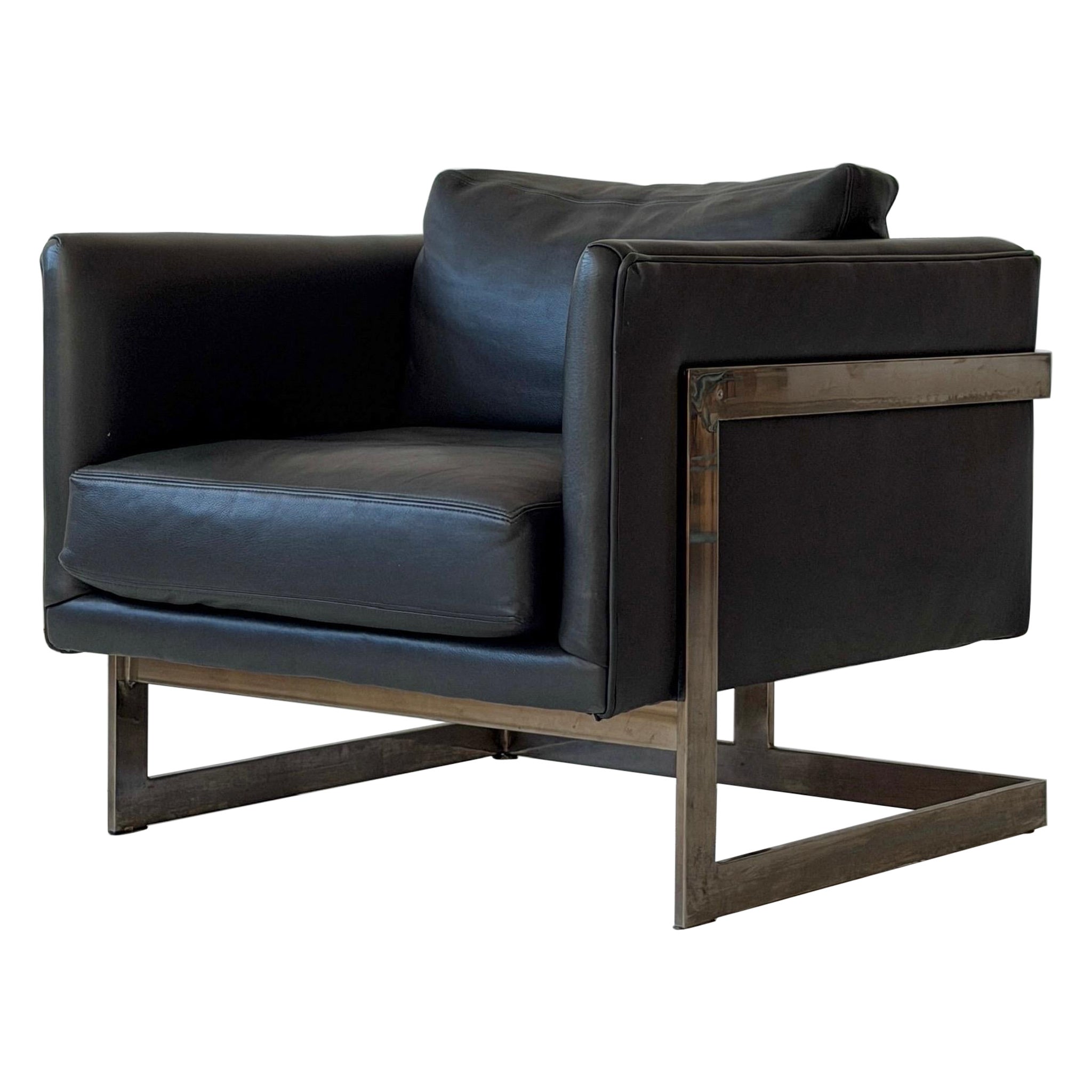 Nº 989 Silla T-Back Cube Lounge de Milo Baughman para Thayer Coggin