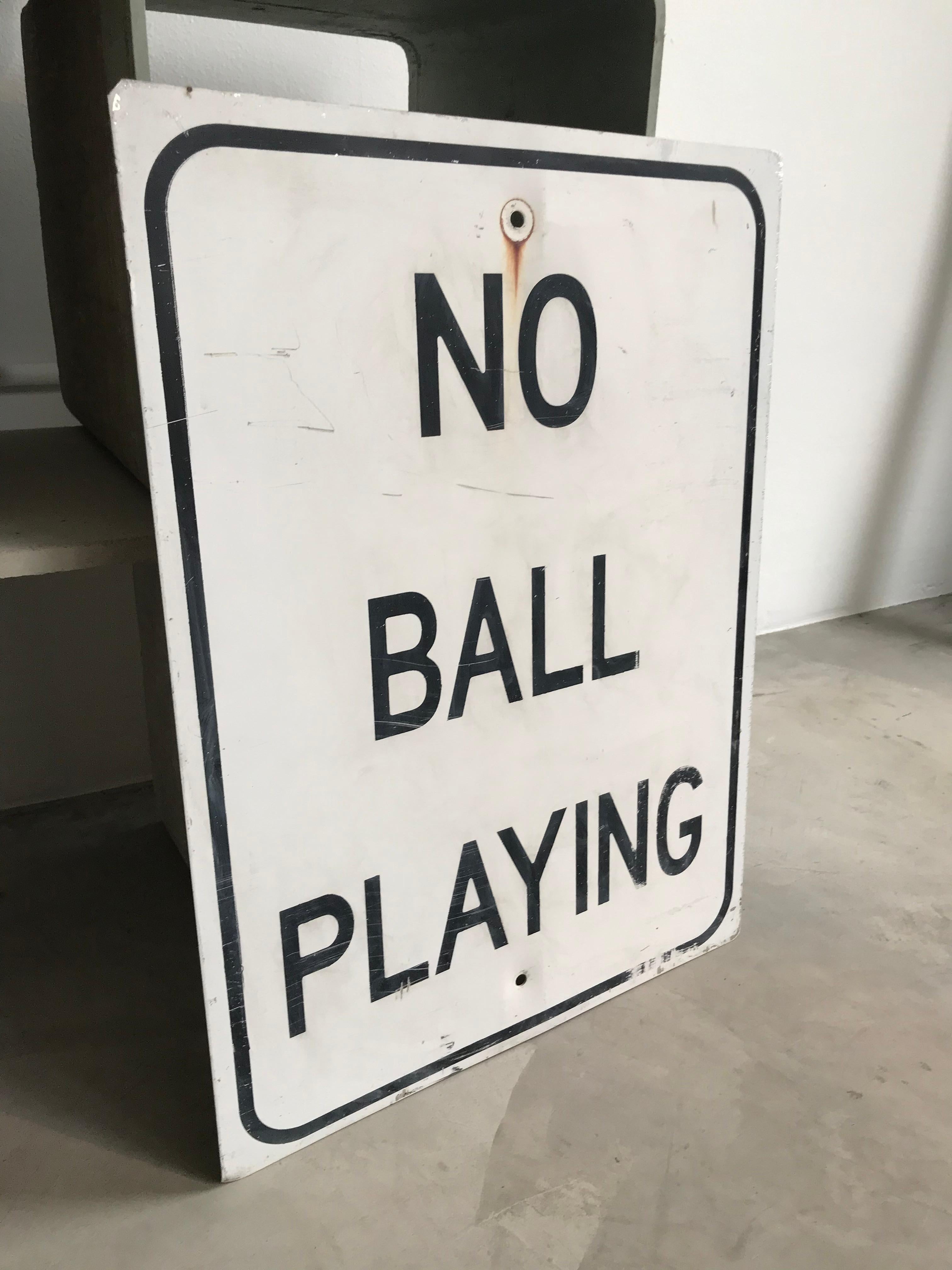 no ball playing sign