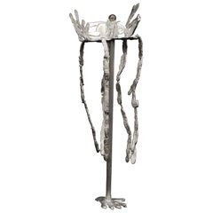 „No Body“ von Ia Kutateladze, Stehlampe aus sandgegossenem Aluminium, 2026