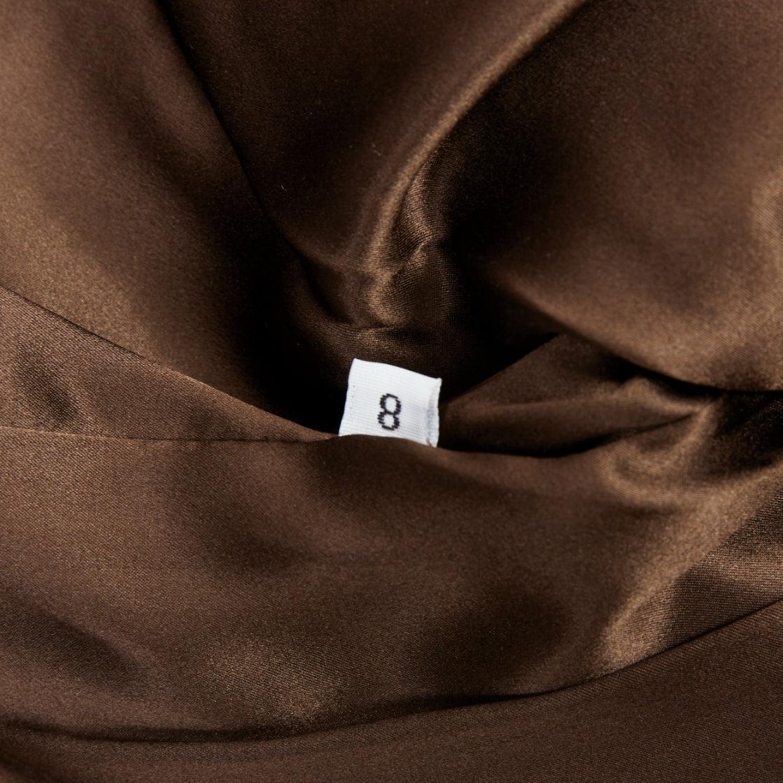 NO BRAND brown authentic tiered rare fur collared pocketed jacket For Sale 4