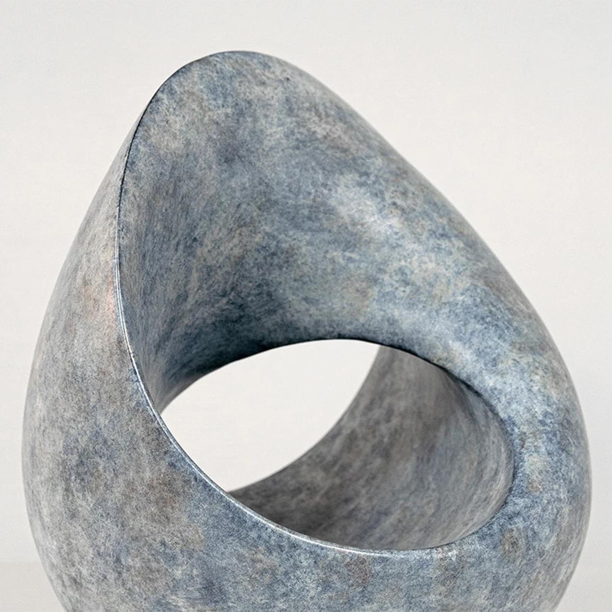 Belgian No End Blue Bronze Sculpture For Sale