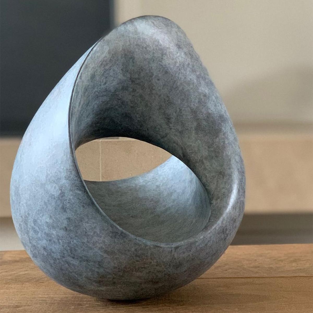 Contemporary No End Blue Bronze Sculpture For Sale