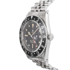 Pre-Owned “No Guard” Gilt Dial Rolex GMT Ref. #6542 with Roulette Date