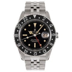 Pre-Owned "No Guard" Vergoldetes Zifferblatt Rolex GMT Ref. #6542 mit Roulette Datum