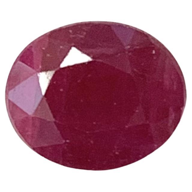 No-Heat 1.78 Carat Oval Cut Natural Ruby Pigeon Blood For Sale