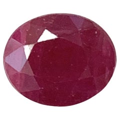 No-Heat 1.78 Carat Oval Cut Natural Ruby Pigeon Blood