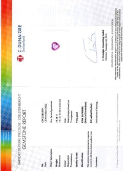 NO HEAT Collana di diamanti con zaffiro colorato a forma di cuore da 5,25 carati